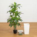 5' Artificial Real Touch Dracaena in Decorative Planter