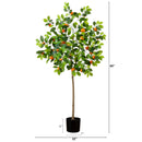 5’ Artificial Tangerine Tree