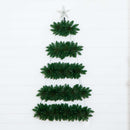 5' Artificial Wall Hanging Christmas Tree with 50 Warm White LED Lights