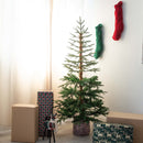 5’ Artificial Woodland Fir Christmas Tree in Decorative Planter
