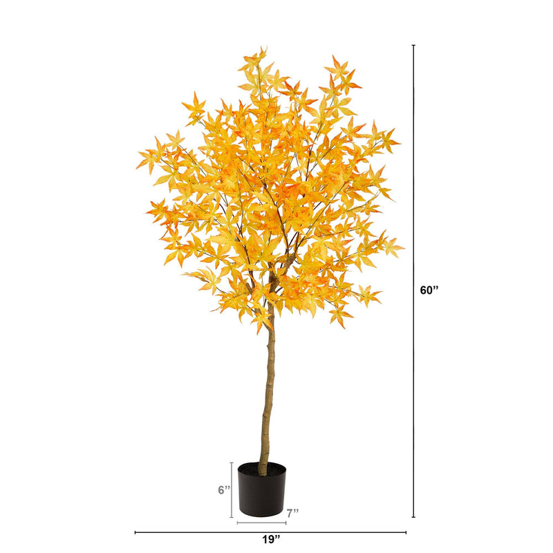 5' Autumn Maple Artificial Fall Tree, photo 2 of 4