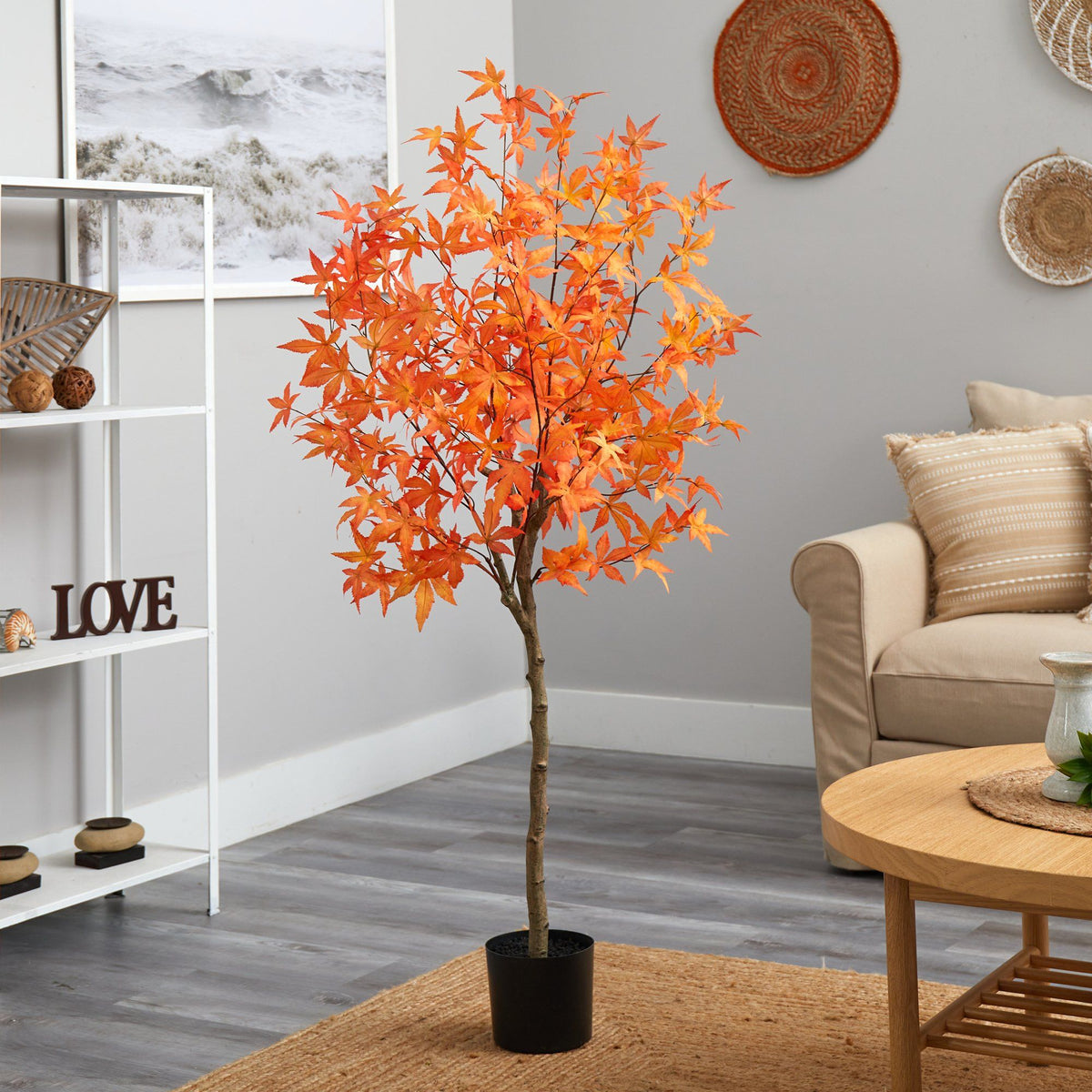 5' Autumn Maple Artificial Tree, photo 6 of 9