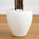 5’ Azalea Artificial Tree in White Planter