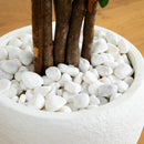 5’ Azalea Artificial Tree in White Planter