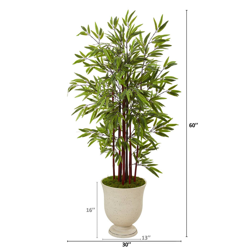 5’ Bamboo Artificial Tree in Decorative Urn, photo 2 of 2