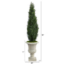 5' Cedar Artificial Tree in Sand Finished Urn (Indoor/Outdoor)