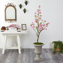 5’ Cherry Blossom Artificial Tree in Sand Finished Urn
