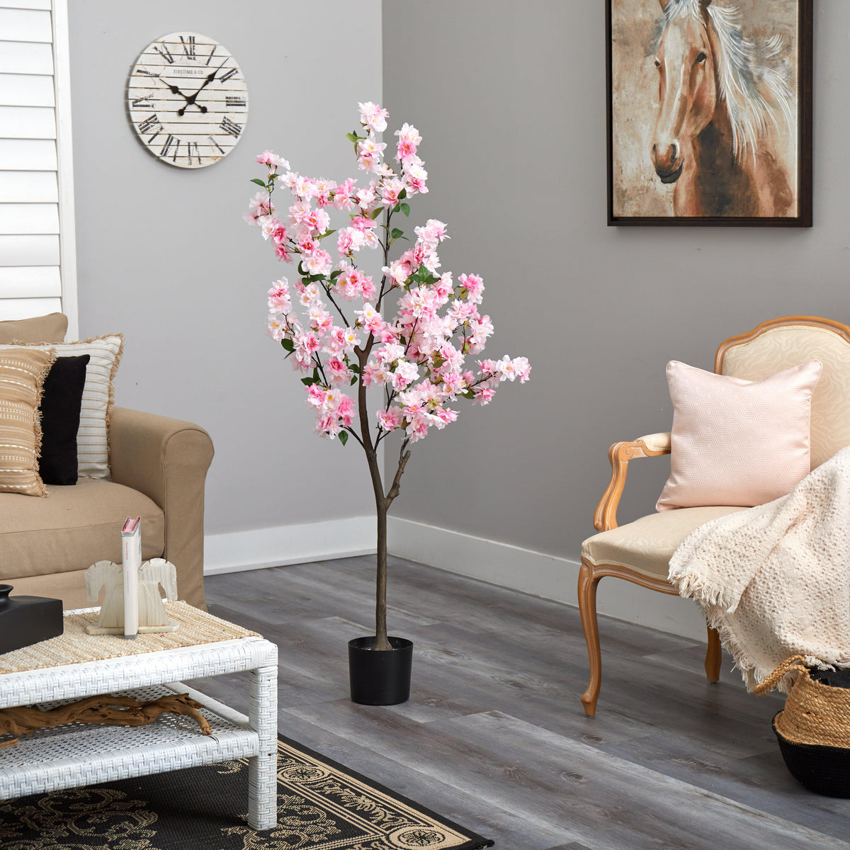 5’ Cherry Blossom Artificial Tree, photo 4 of 7