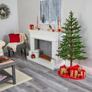 5' Fairbanks Fir Artificial Christmas Tree with 150 Clear Warm (Multifunction) LED Lights and 118 Bendable Branches