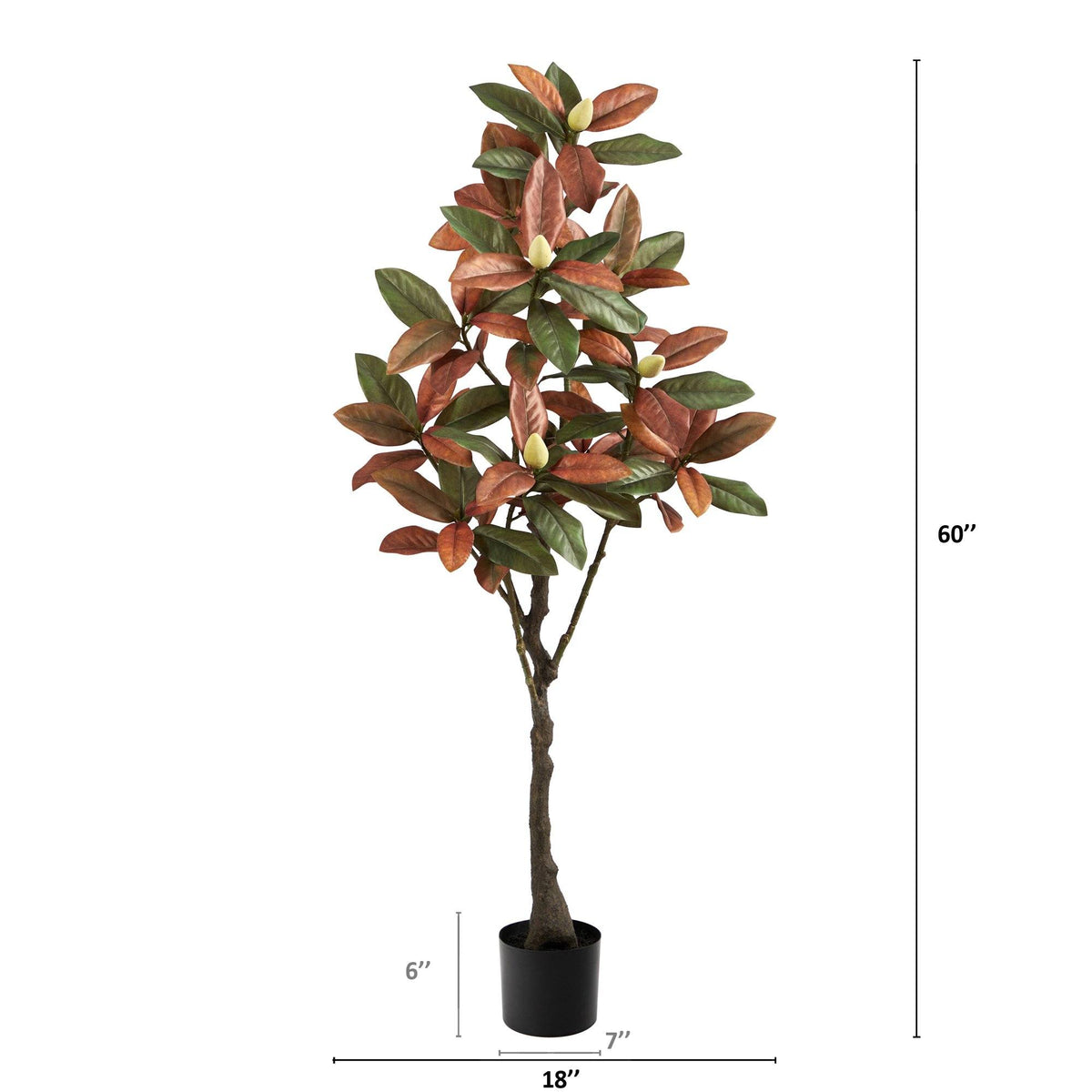 5’ Fall Magnolia Artificial Tree, photo 3 of 5