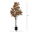 5’ Fall Magnolia Artificial Tree