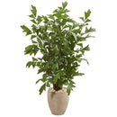 5’ Fishtail Palm Artificial Tree in Sand Colored Planter