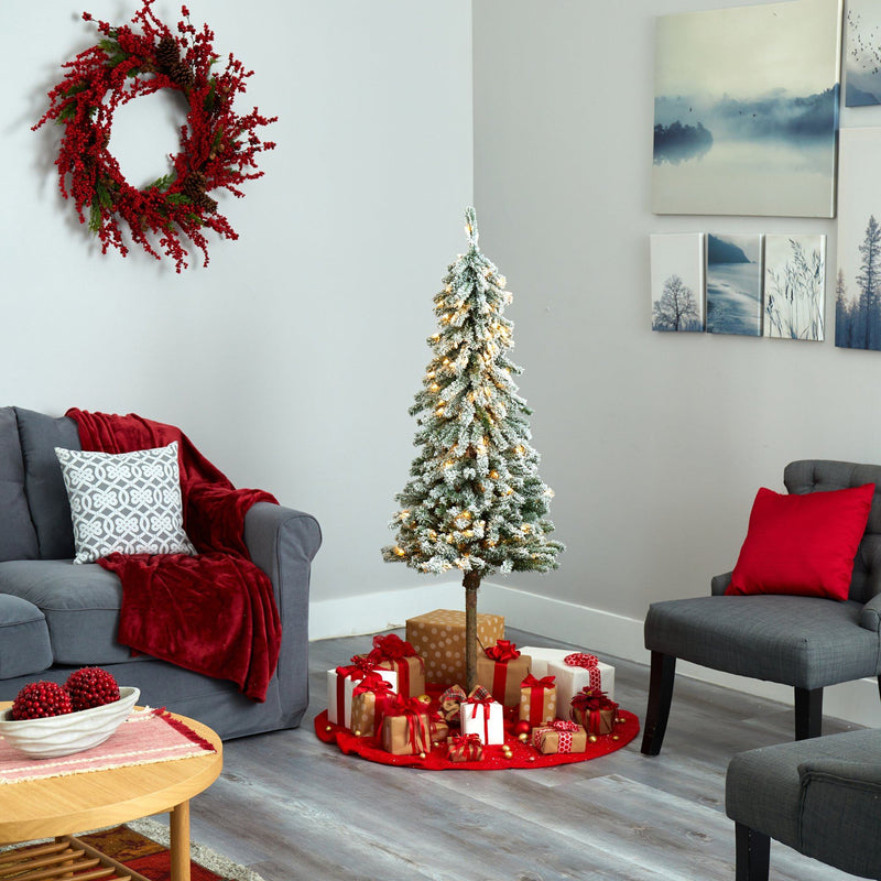 5’ Flocked Alpine Artificial Christmas Tree, photo 7 of 7
