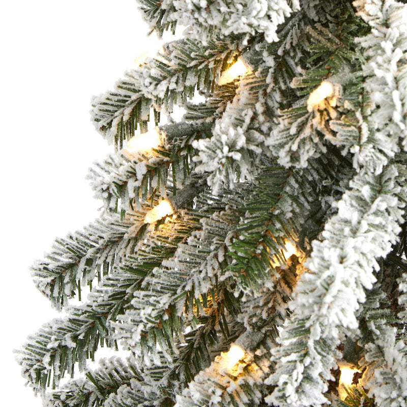 5’ Flocked Alpine Artificial Christmas Tree, photo 3 of 7