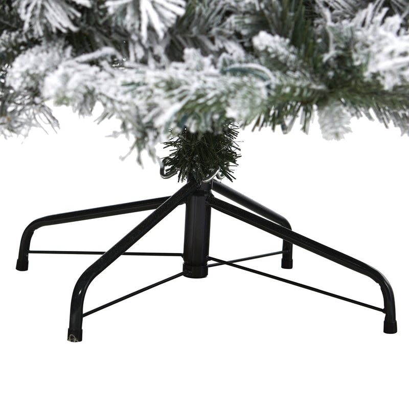 5' Flocked Vermont Mixed Pine Artificial Christmas Tree with 150 Clear LED Lights, photo 4 of 6
