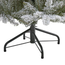 5’ Flocked West Virginia Spruce Artificial Christmas Tree with 200 Clear Lights and 604 Bendable Branches