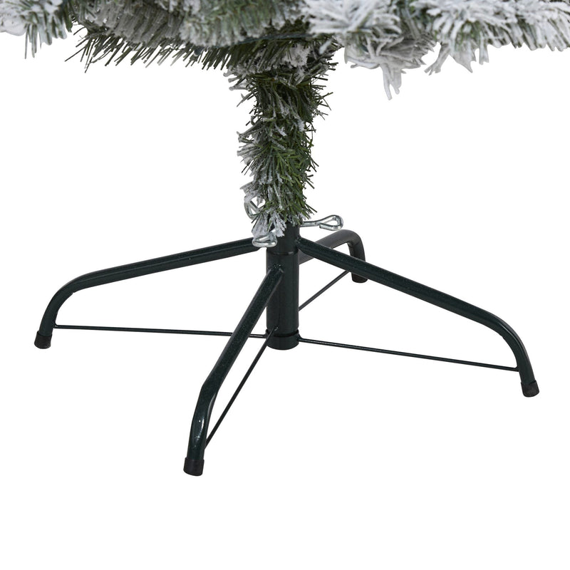 5' Flocked White River Mountain Pine Artificial Christmas Tree with Pinecones, photo 4 of 6