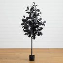 5' Artificial Halloween Black Oak Tree