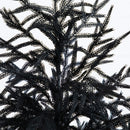 5' Artificial Halloween Real Touch Black Norfolk Pine Christmas Tree with Natural Look