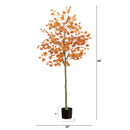 5' Autumn Birch Leaf Artificial Fall Tree