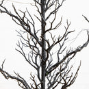 5' Pre-Lit Artificial Halloween Black Spooky Twig Tree with 200 Orange & Purple Copper Wire String LED Lights