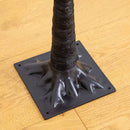 5' Pre-Lit Artificial Halloween Black Twig Tree with Bats and 50 Warm White LED Lights