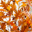5' Pre-Lit Burnt Orange Autumn Maple Artificial Fall Tree with 240 Warm White LED Lights
