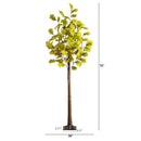 5' Pre-Lit Green Autumn Oak Artificial Fall Tree with 200 Warm White LED Lights