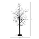 5' Pre-Lit Halloween Black Twig Artificial Tree with 240 Orange & Purple LED Lights