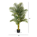 5’ Double Stalk Golden Cane Artificial Palm Tree by Nearly Natural