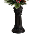 5' Holiday Decorated Lamp Post with Greenery, Berries and 30 LED Lights