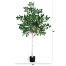 5’ Lighted Artificial Birch Tree with 180 Warm White LED Lights