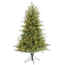 5' New Hampshire Spruce Artificial Christmas Tree with 300 Warm White Lights and 618 Bendable Branches