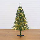 5' Northern Tip Pine Artificial Christmas Tree with 150 Clear LED Lights by Nearly Natural