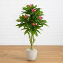 5’ Plumeria Artificial Tree in Decorative Planter (Indoor/Outdoor)