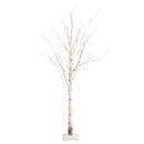 5' Pre-Lit Artificial Birch Tree with 76 Warm White LED Lights
