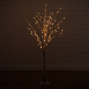 5' Pre-Lit Artificial Birch Tree with 76 Warm White LED Lights