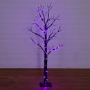 5' Pre-Lit Artificial Halloween Twig Tree with 360 Orange & Purple LED Lights