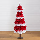5' Pre-Lit Artificial Peppermint Christmas Tree with 150 Microdot LED Lights
