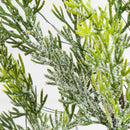 5’ Pre-Lit Artificial Snowed Cypress Christmas Tree with 140 LED Lights in Hyacinth Basket