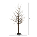 5’ Pre-Lit Artificial Twig Tree with 360 Warm White LED Lights