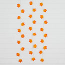 5' Pre-Lit Autumn Maple Leaf Artificial Fall Garland with 10 Warm White LED String Lights - Set of 3