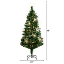 5' Pre-Lit Fiber Optic Artificial Christmas Tree with 146 Warm White LED Lights