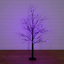 5' Pre-Lit Halloween Black Twig Artificial Tree with 240 Orange & Purple LED Lights
