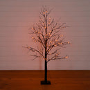 5' Pre-Lit Halloween Black Twig Artificial Tree with 240 Orange & Purple LED Lights