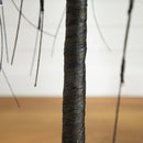 5’ Pre-Lit Halloween Black Willow Artificial Fall Tree with 144 Orange & Purple LED Lights