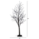 5’ Pre-Lit Halloween Deluxe Black Twig Artificial Tree with 102 Orange & Purple LED Lights