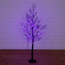 5' Pre-Lit Halloween Minimalist Twig Artificial Fall Tree with 240 Orange & Purple LED Lights
