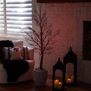 5' Pre-Lit Halloween Minimalist Twig Artificial Fall Tree with 240 Orange & Purple LED Lights