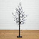 5' Pre-Lit Halloween Minimalist Twig Artificial Fall Tree with 240 Orange & Purple LED Lights